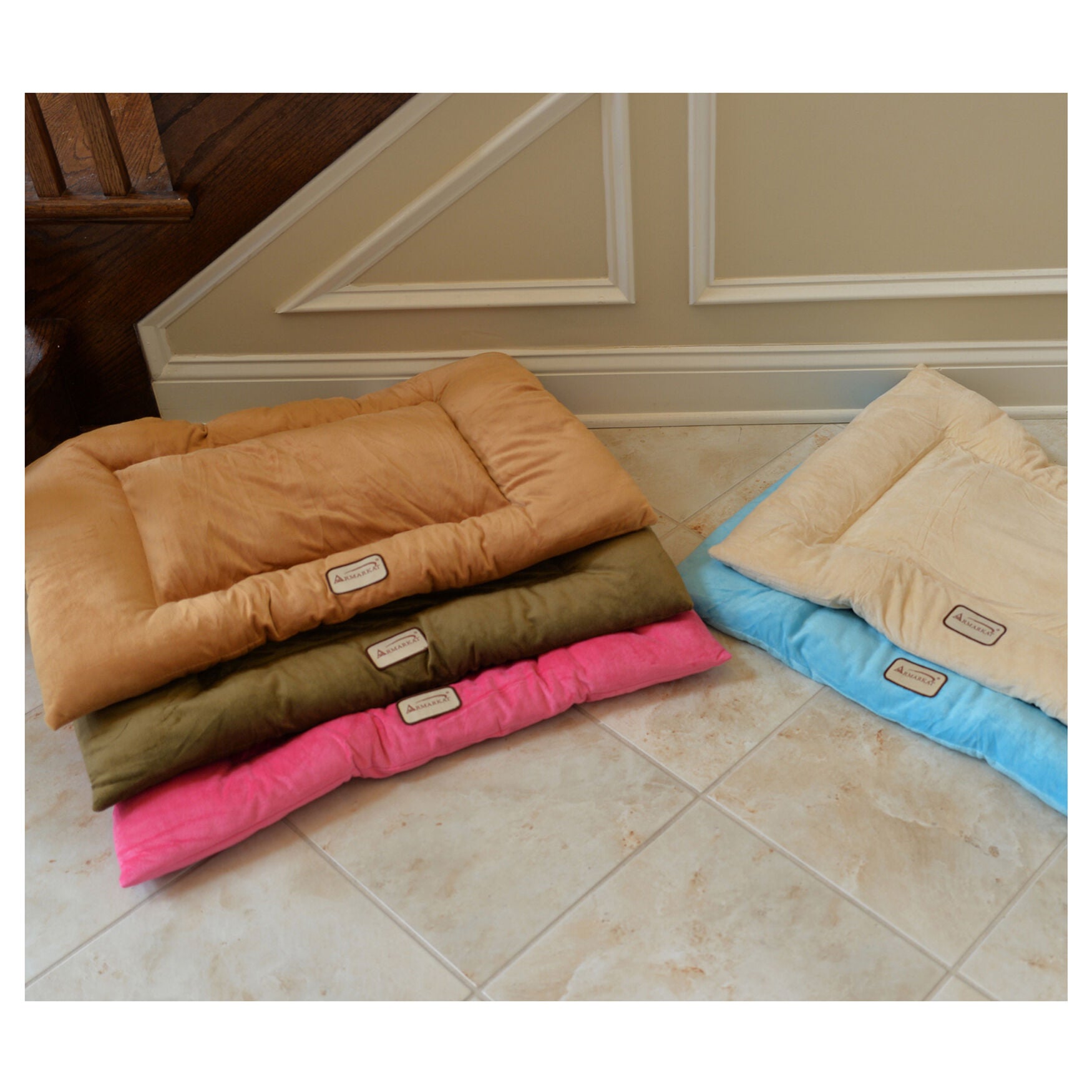 Large Pet Bed Mat , Dog Crate Soft Pad With Poly Fill Cushion, , alternate image number 4