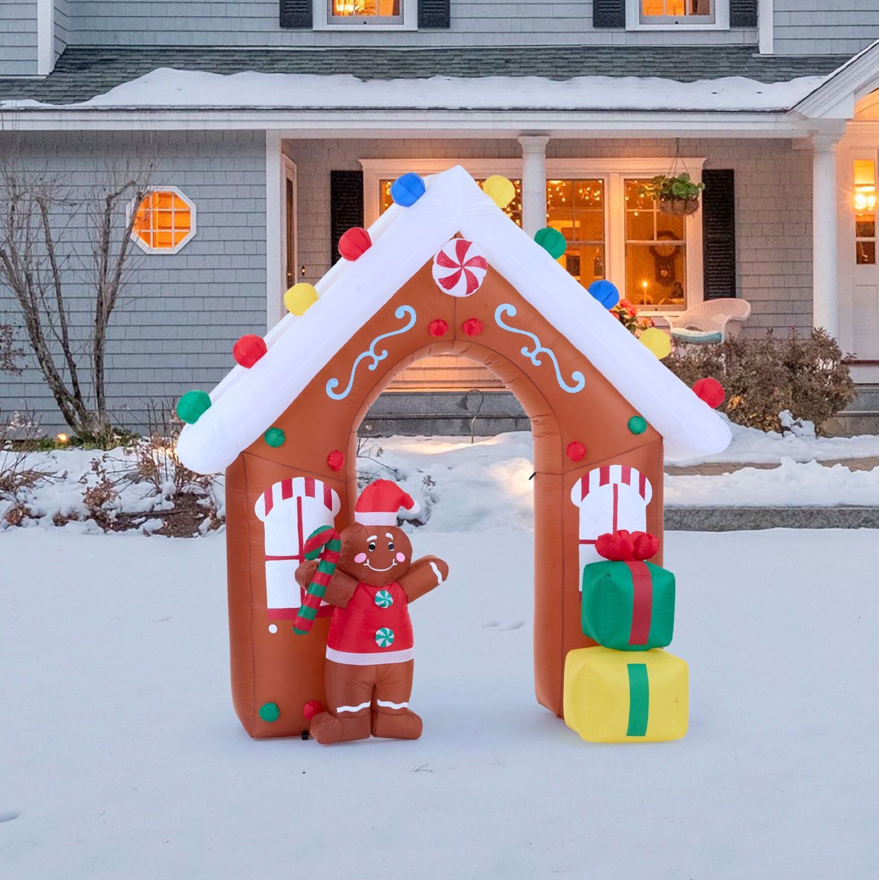 8&rsquo; Inflatable Gingerbread House