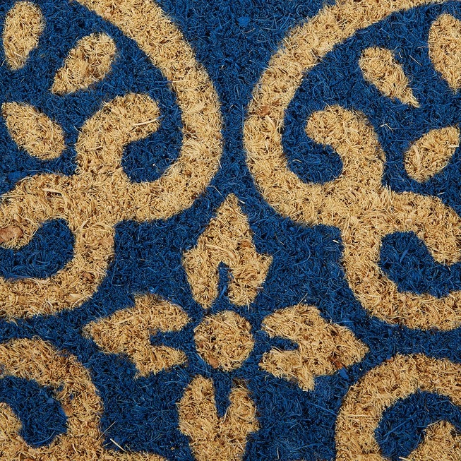Blue Tunisia Scroll Doormat Floor Coverings, , alternate image number null