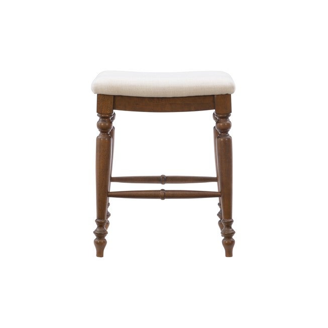 Marino Antique Walnut Counter Stool Backless Stools, , on-hover image number 1
