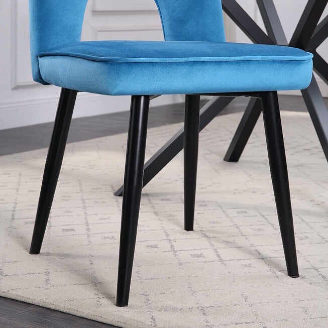 Nancy Teal Velvet Accent Dining Chair, Set of 2, , alternate image number 2