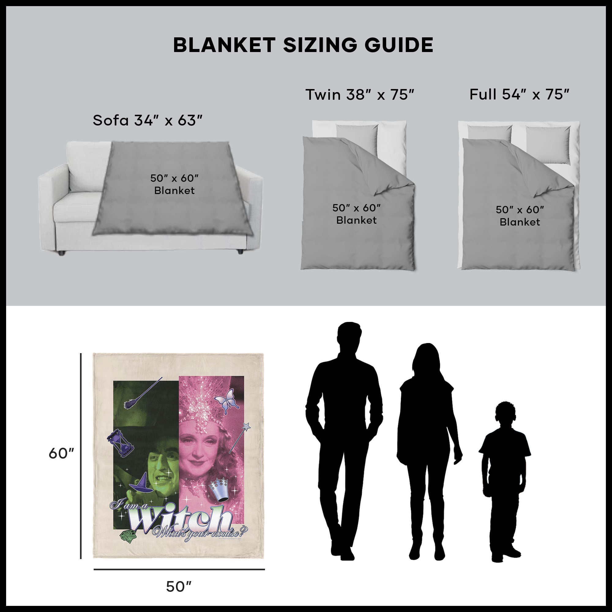 Warner Bros. The Wizard of Oz What's Your Excuse Silk Touch Sherpa Throw Blanket 50x60 Inches, PINK, alternate image number 5