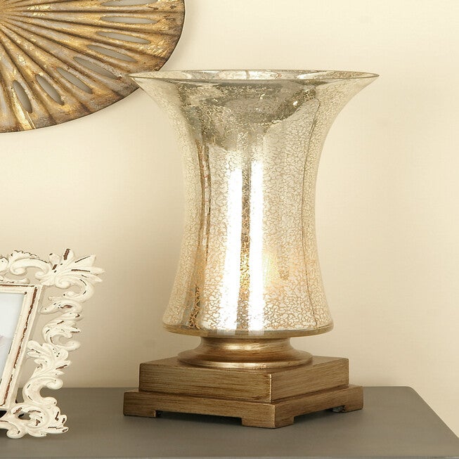 Set Of 2 Gold Glass Glam Uplight, , alternate image number 8