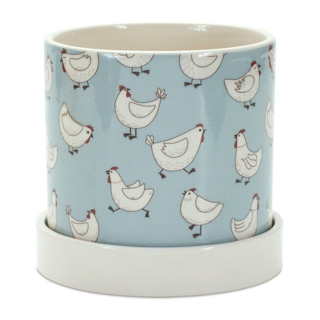 Container (Set of 2) 4.5 inchesD x 4.25 inchesH, 5.25 inchesD x 5.25 inchesH Dolomite, BLUE/WHITE, alternate image number 1