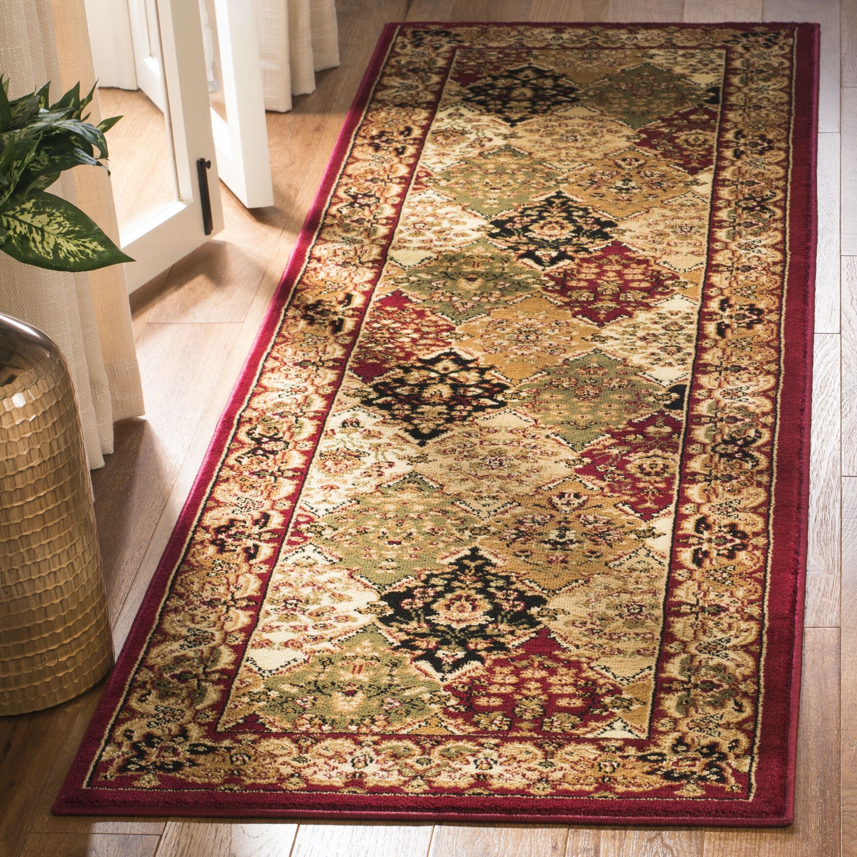 Lyndhurst 221 Multi / Red 2'-3 inches X 12' Runner Rug, , on-hover image number 1