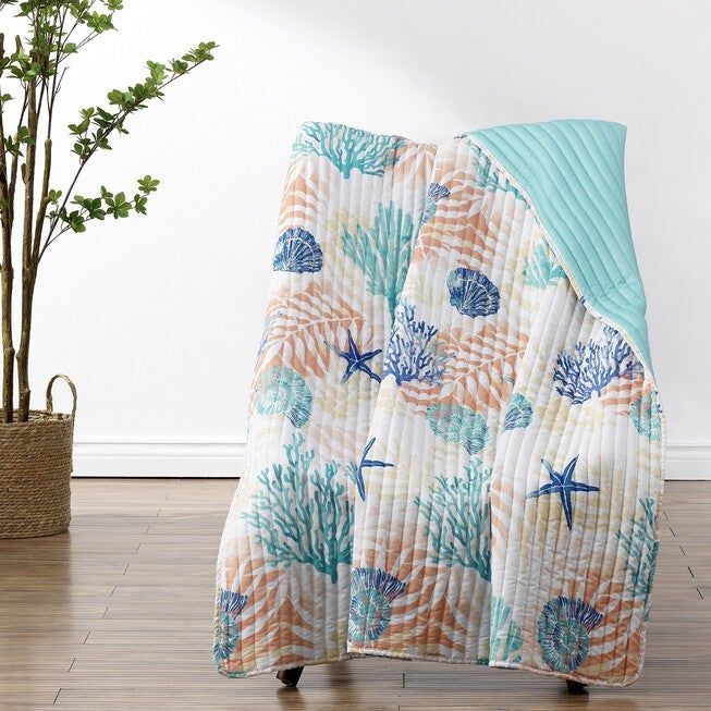 Montego Throw Blanket, AQUA, hi-res image number null