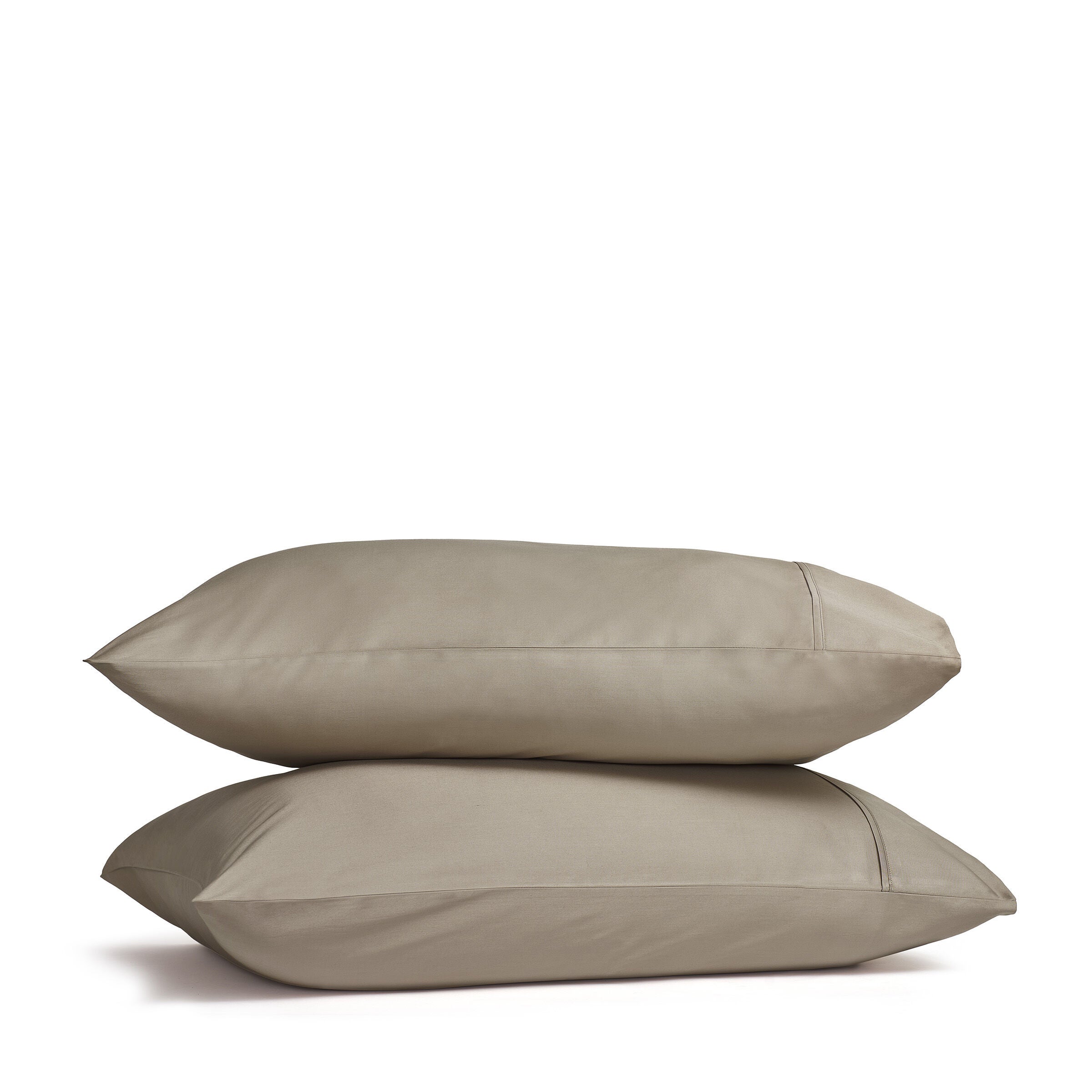 PREMIER SATEEN PILLOW CASE PAIR, ALMOND, hi-res image number 0