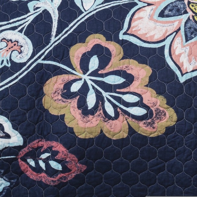 Lush Décor Aster Quilt Navy 3Pc Set, , alternate image number null