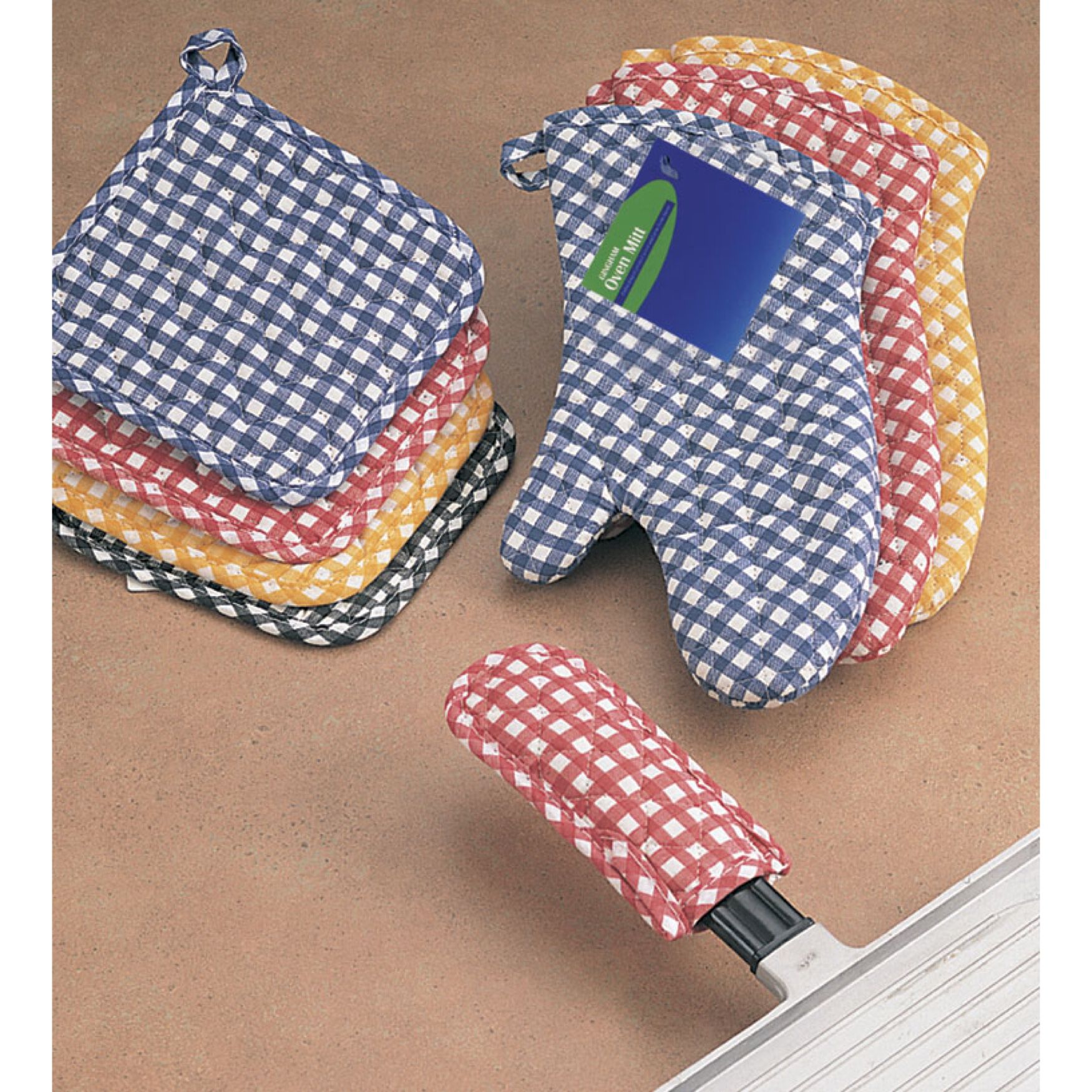 Gingham Mitt - Set of 2, , alternate image number 2