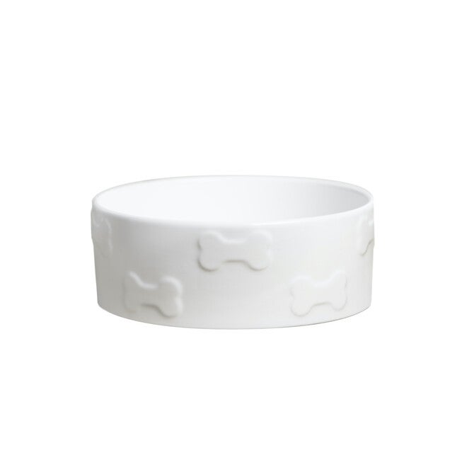 Set Of Two Manor White Small Pet Dog Cat Bowls, , on-hover image number 1