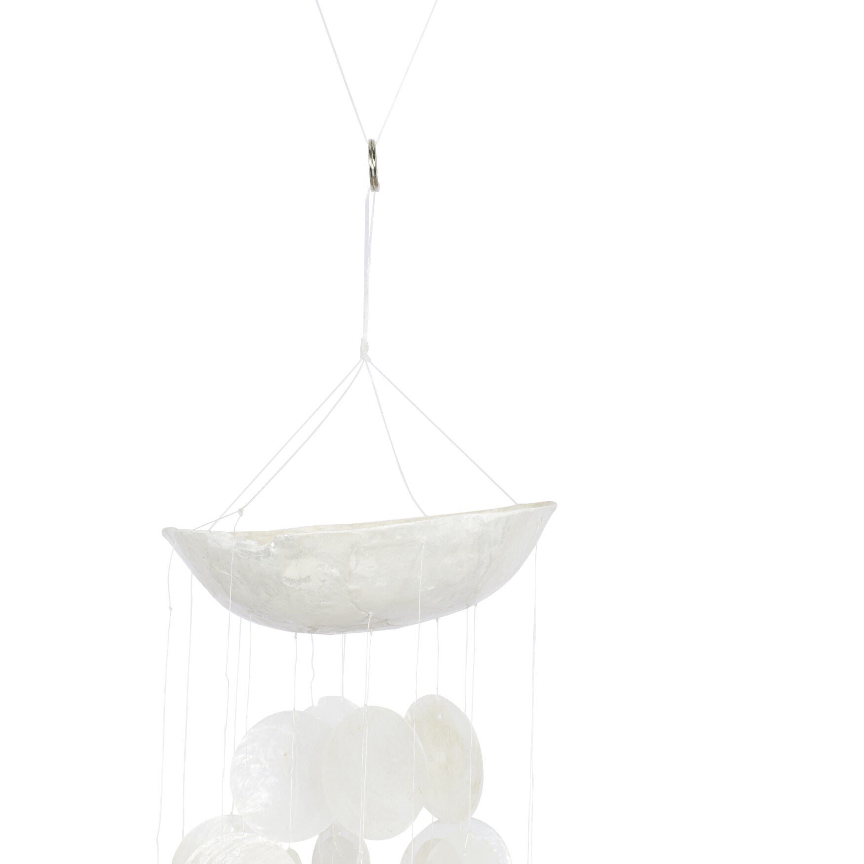 White Capiz Coastal Windchime, , alternate image number 2