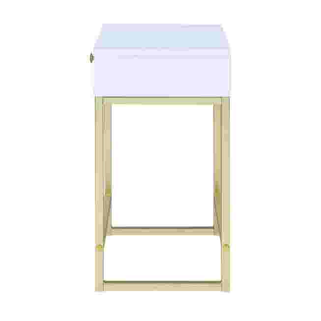 Lavender table from side