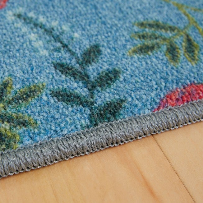 Hello Spring Blue Kitchen Rug, , alternate image number null