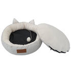 Stripe Printing poly-cotton cozy round cat bed , 21 inch, , alternate image number 5