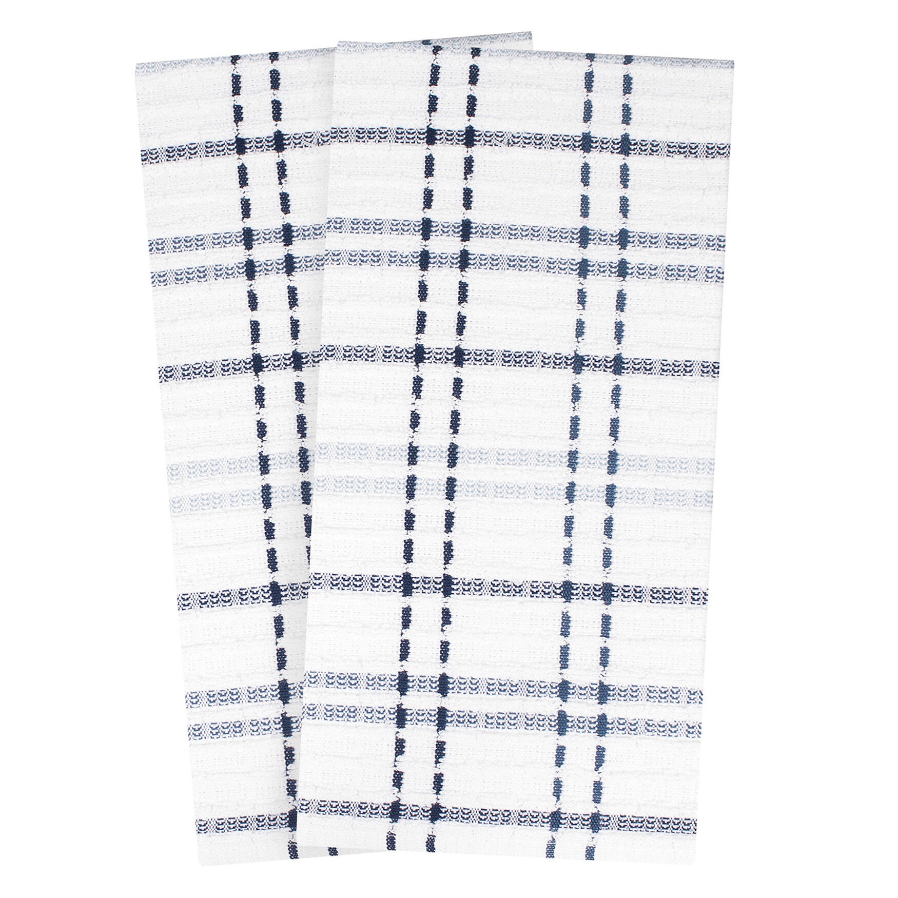 Royale 2Pk Check Kitchen Towel, FEDERAL BLUE, hi-res image number 0