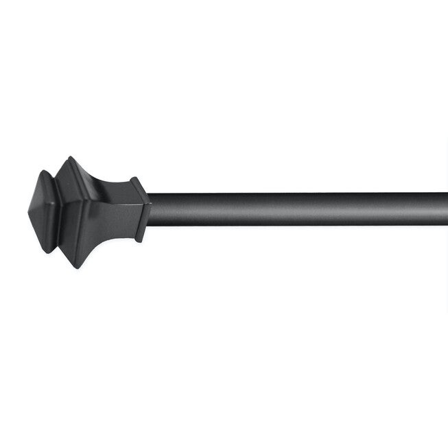 48 inches-86 inches Rod set with Square Finial, GRAPHITE, hi-res image number null