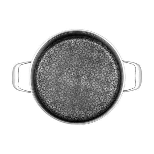 LIVWELL DiamondClad™ 5 Quart Hybrid Nonstick Stainless Steel Saute Pan and Lid, Dishwasher Safe, PFOA-free – Silver/Black, SILVER, alternate image number 6