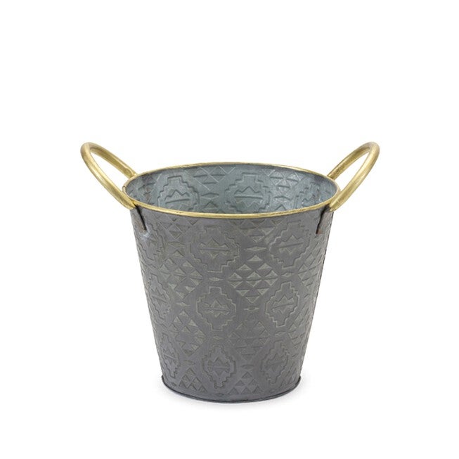 Pail (Set of 3) 9.5 inchesD x 8.25 inchesH, 11.5 inchesD x 9.5 inchesH, 13 inchesD x 10.75 inchesH Metal, GREY, alternate image number 3