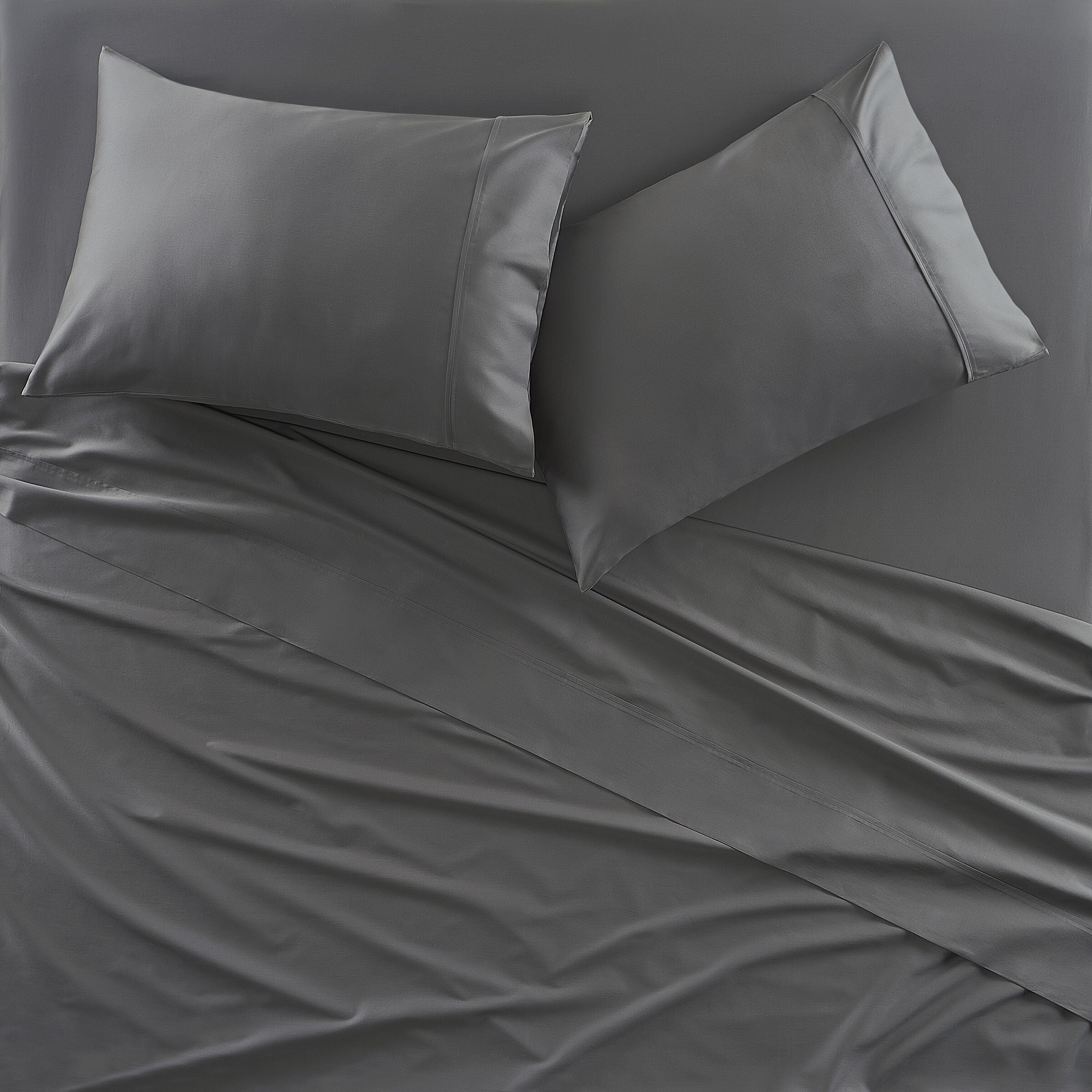 PREMIER SATEEN KING 4PC. SHEET SET, GRAPHITE, hi-res image number 0
