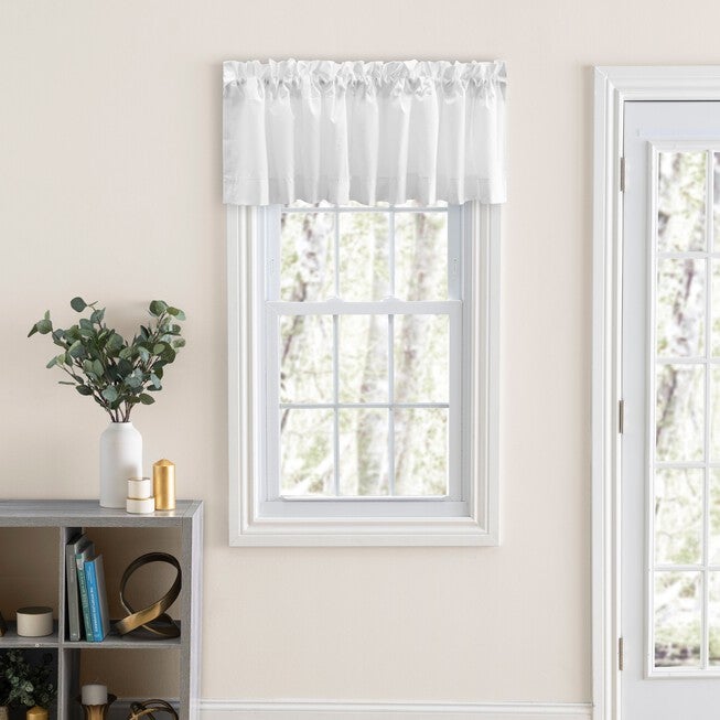 Classic Tailored Curtain Tailored Valance, WHITE, hi-res image number 0