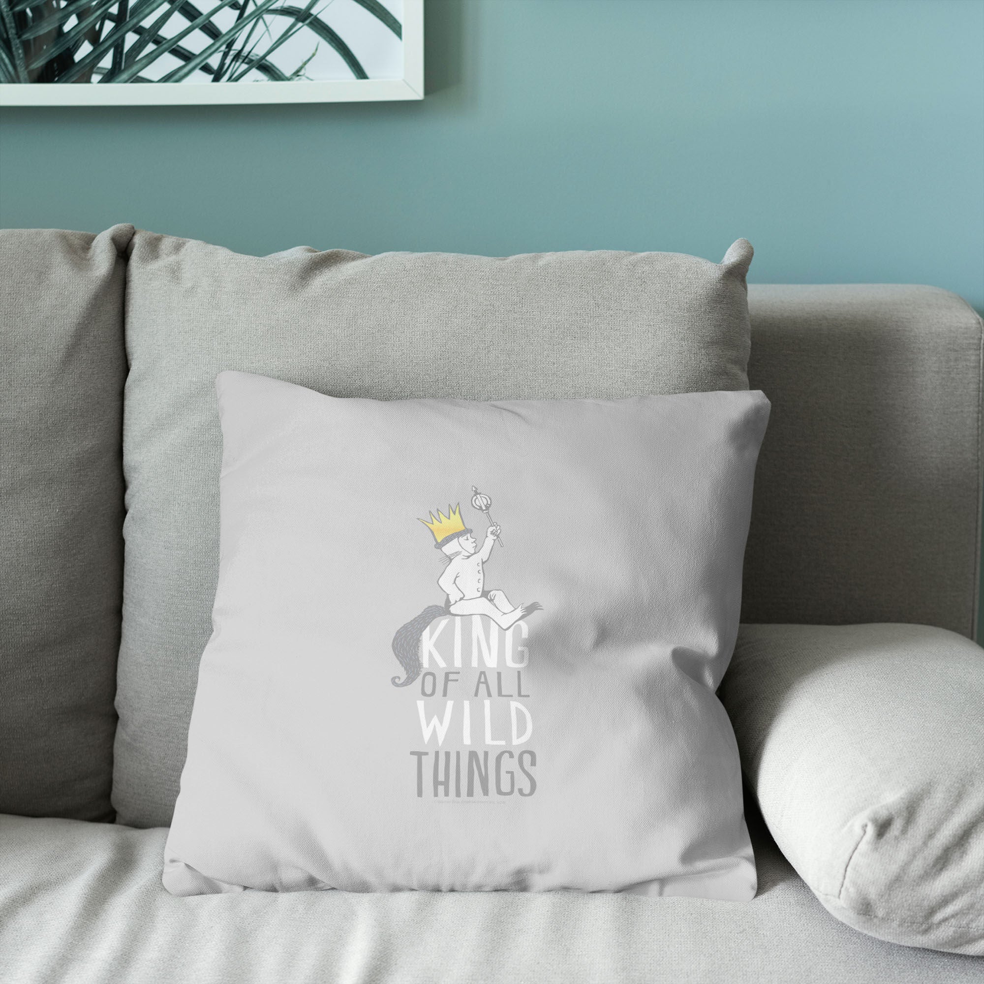 Warner Bros. Where the Wild Things Are King of All Throw Pillow 18X18 Inches, GRAY, alternate image number 3