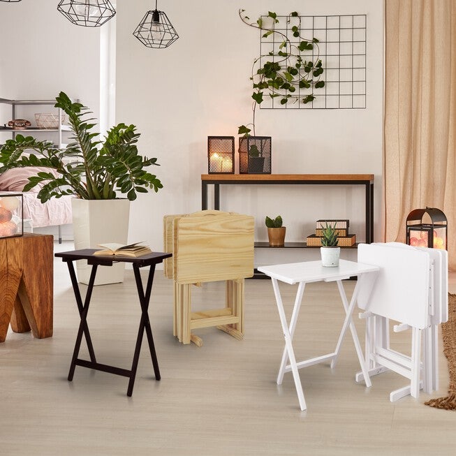 5pcs Tray Table Set - White, , alternate image number null