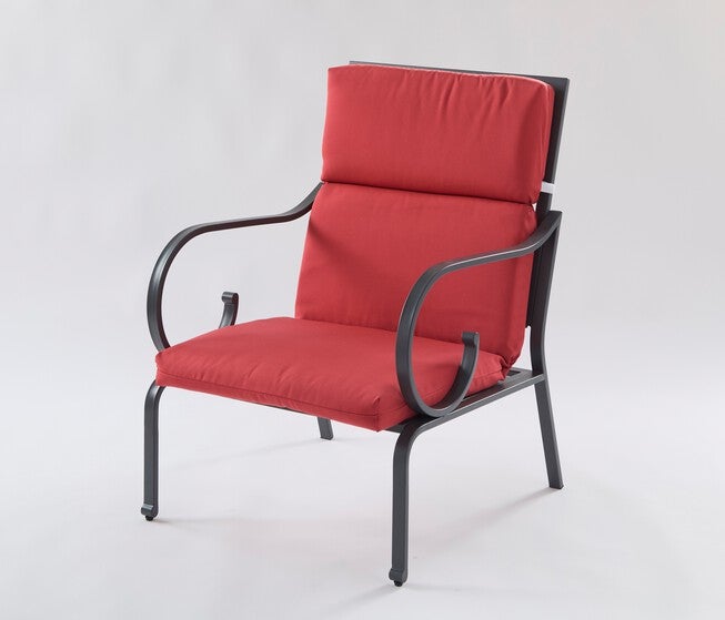 Riviera Steel Deep Seat Patio Chair, BLACK, hi-res image number null