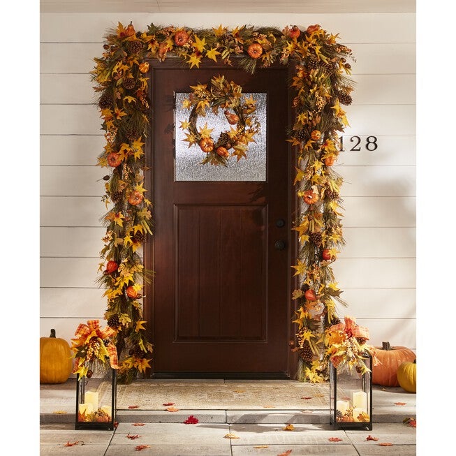 9' Harvest Wheat Garland, MULTI, hi-res image number null