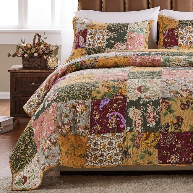 Antique Chic Quilt And Pillow Sham Set, MULTI, hi-res image number null