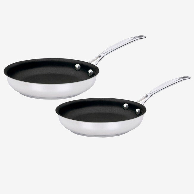 Cuisinart Chef's Classic Stainless Nonstick 2-Pc. Skillet Set, BLACK, hi-res image number 0