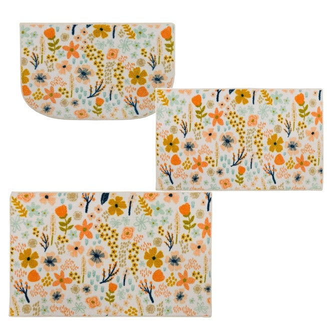 Whimsy Floral Cream Kitchen Rug, , alternate image number 4