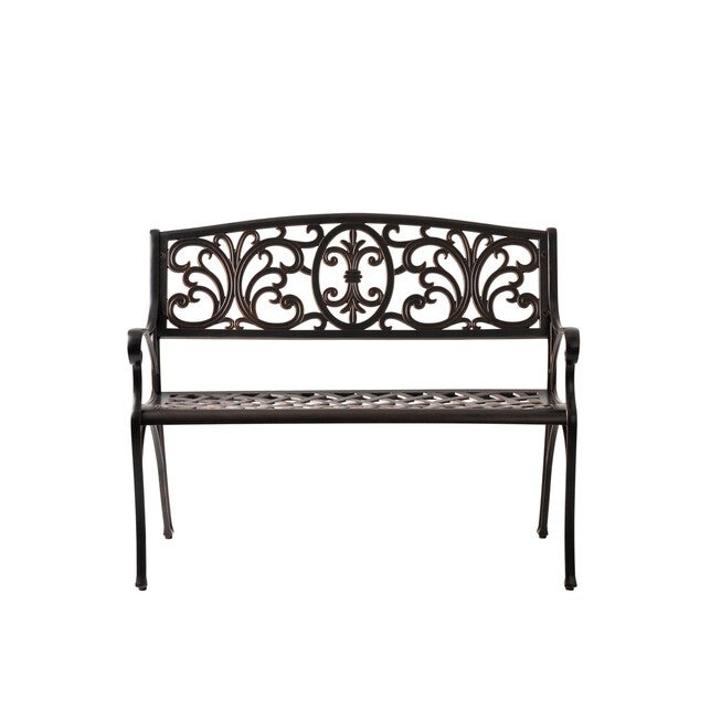 Decatur Cast-Aluminum Patio Bench, , alternate image number 4