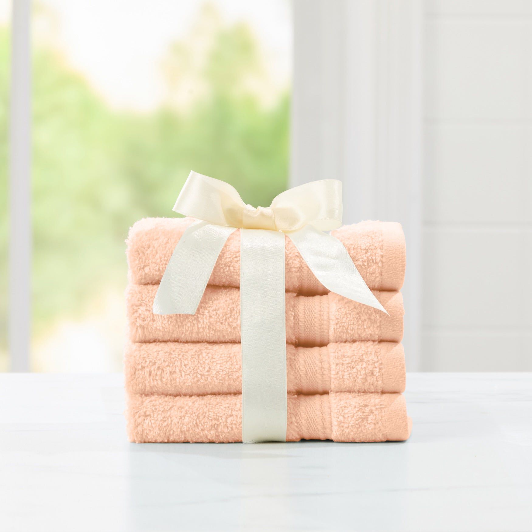 Amore Plush Wash Cloth 4-PC Set, ROSE, hi-res image number 0