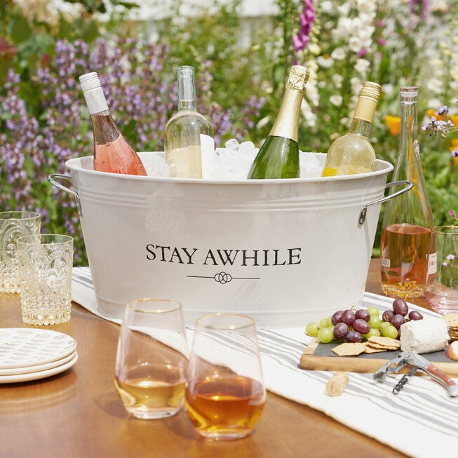 Stay Awhile Metal Drink Tub, , alternate image number null