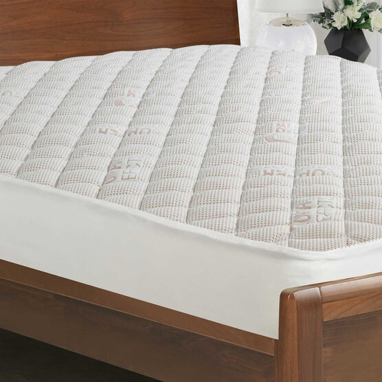 All-In-One Copper Effects Antimicrobial Fitted Mattress Pad, Twin, , on-hover image number null