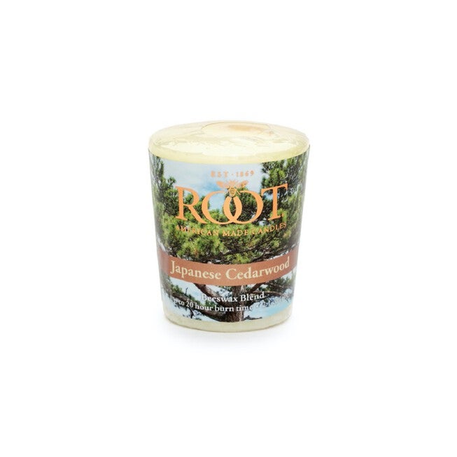 Japanese Cedarwood Scented Votive Candle, Set 3, , on-hover image number 1