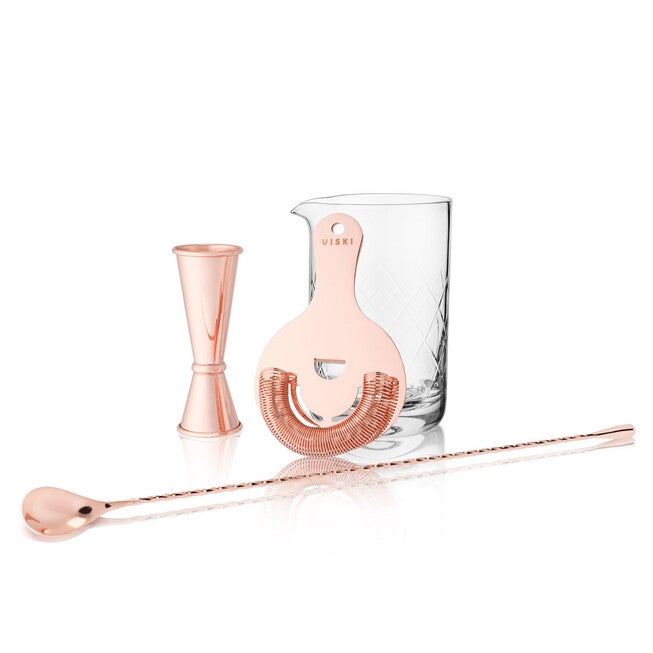 4-Piece Copper Mixologist Barware Set, COPPER, hi-res image number null