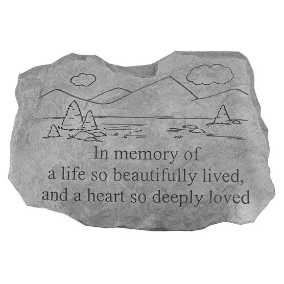 In Memory Garden Memorial Accent Stone, GREY, hi-res image number null