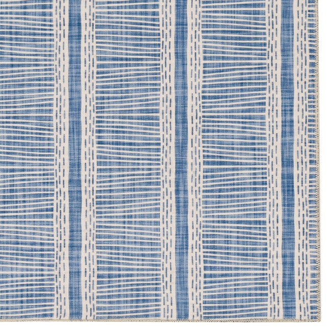 Washable Wallen Ivory/Blue Rug, , alternate image number null