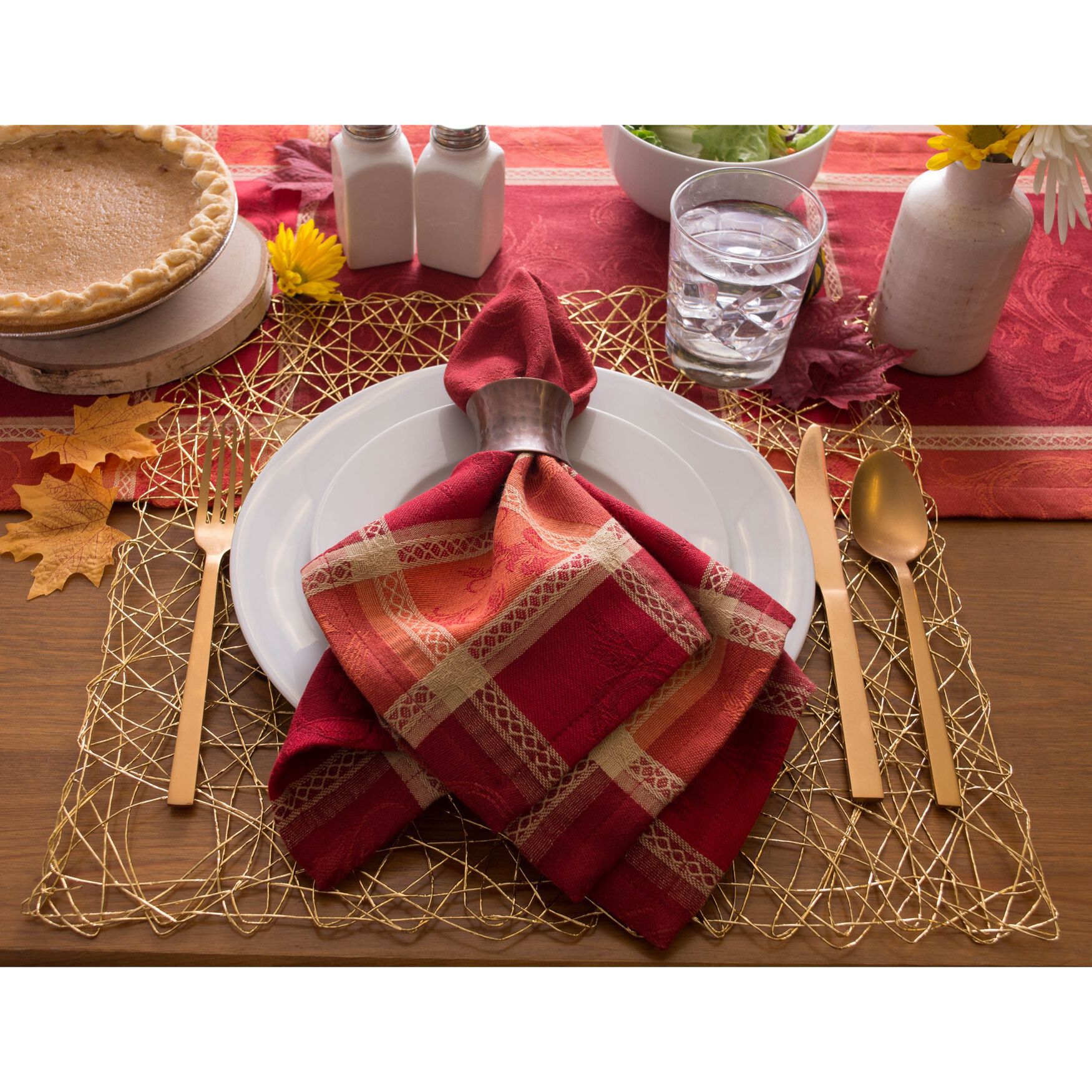 Harvest Wheat Jacquard Napkin, Set of 6, , alternate image number 3