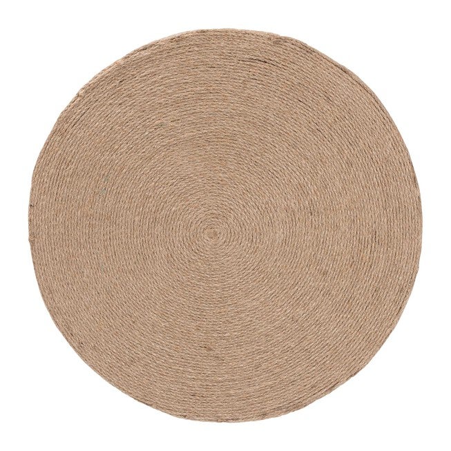 bali & pari Maliyah Japandi Natural Jute Ottoman, NATURAL BROWN, alternate image number 5
