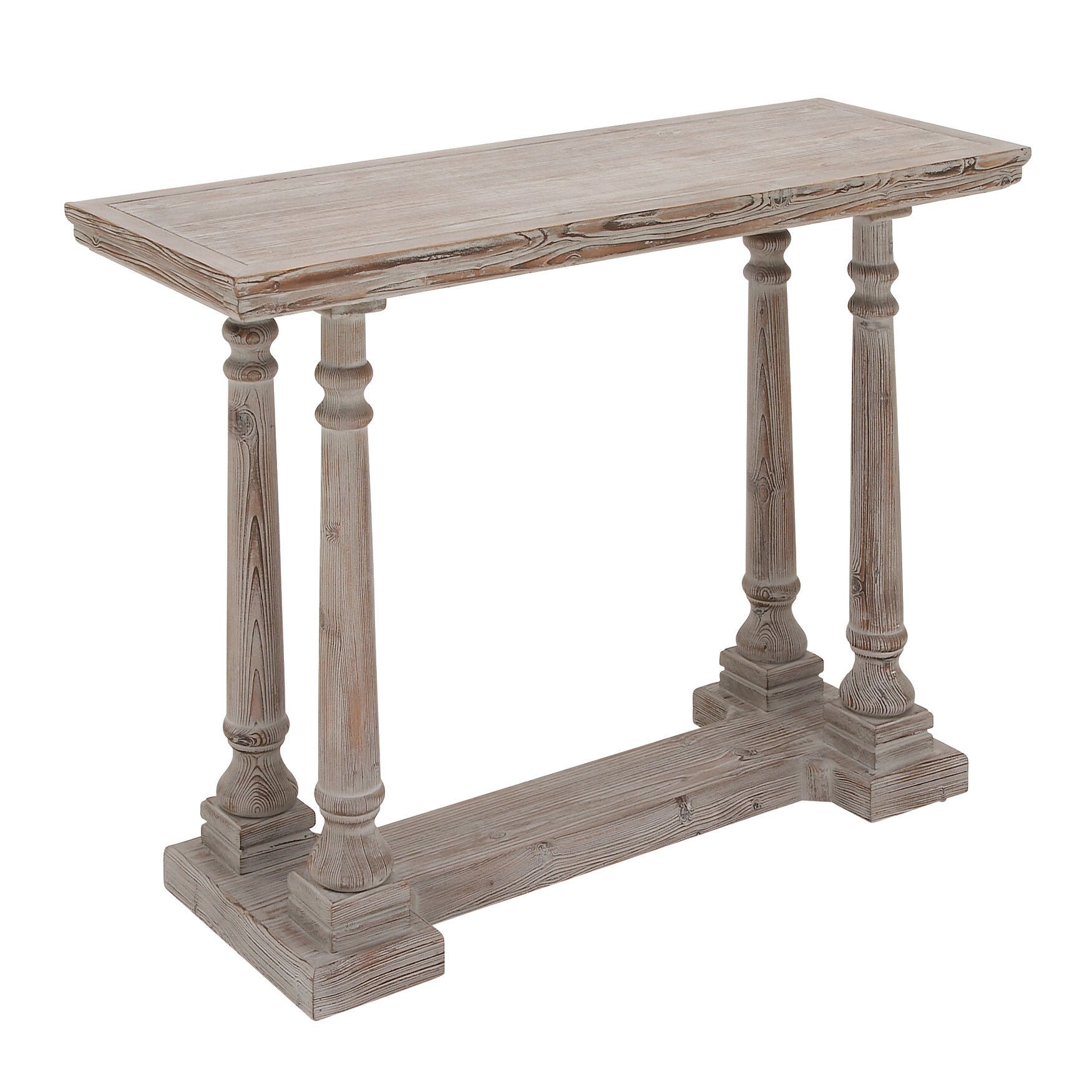 Light Brown Rustic Wood Console Table, 30 x 52, , on-hover image number 1