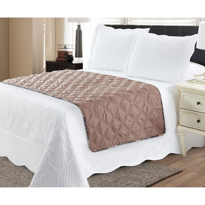 Demask Reversible Quilted Bed Runner Protector, , on-hover image number 1