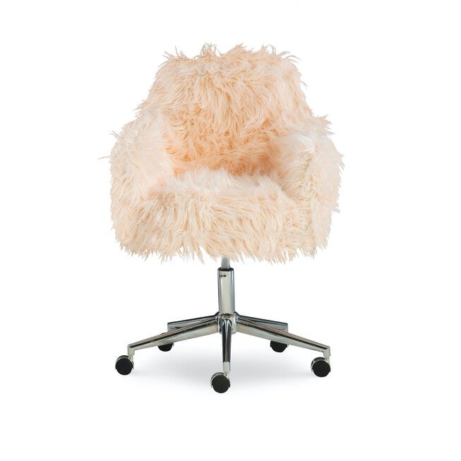 Fenton Faux Fur Office Chair Pink, , alternate image number null