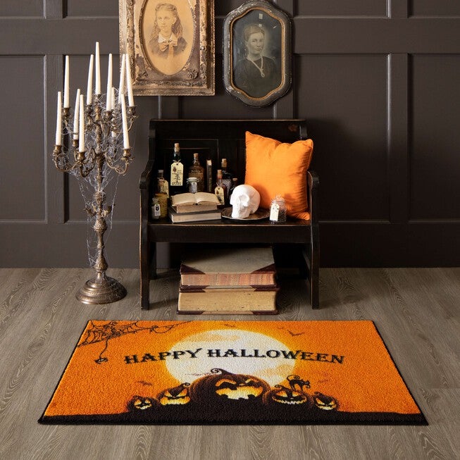 Pumpkin Sunset Orange Kitchen Rug, , alternate image number 5