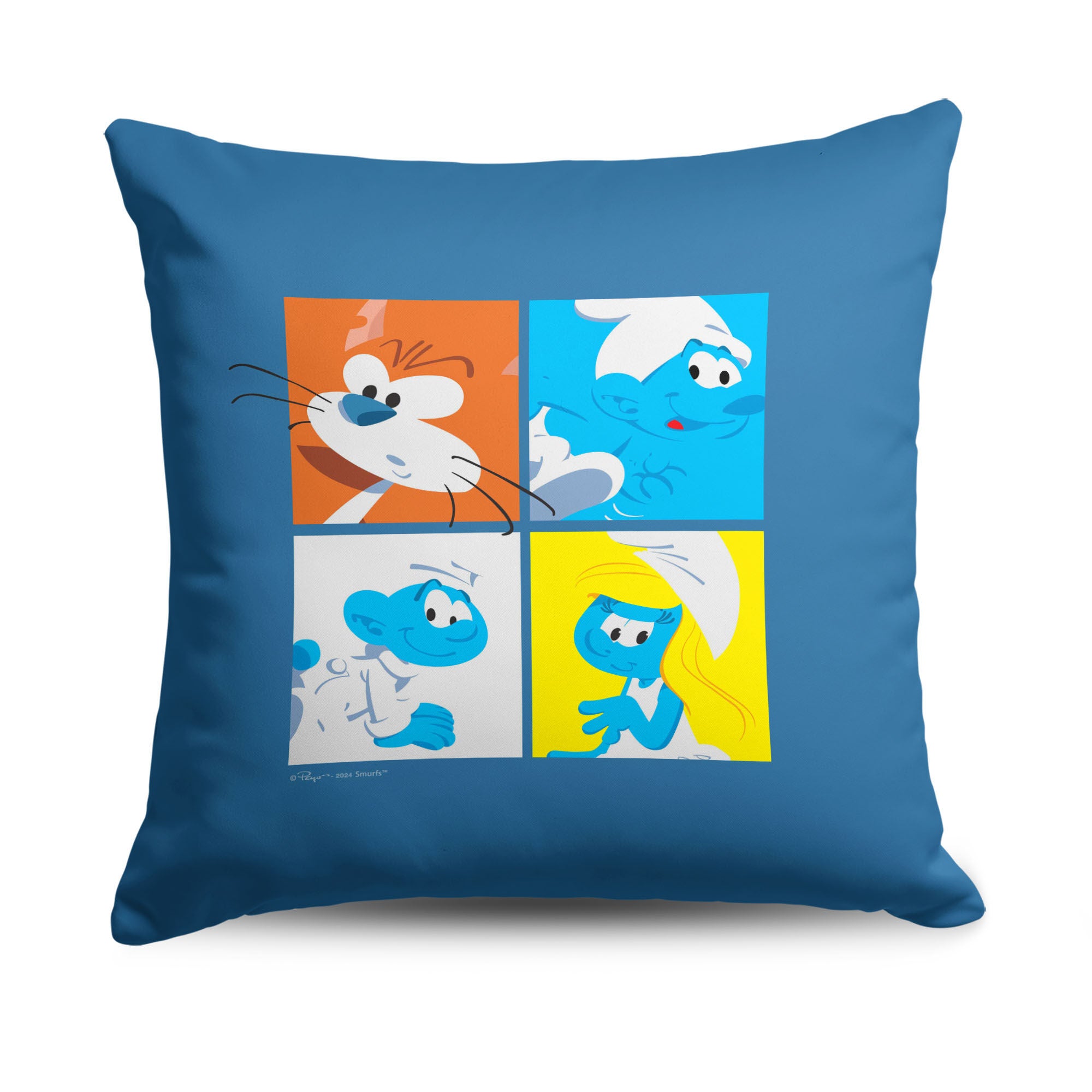 Smurfs Smurf Squad Throw Pillow 18x18 inches, SQUAD, hi-res image number 0
