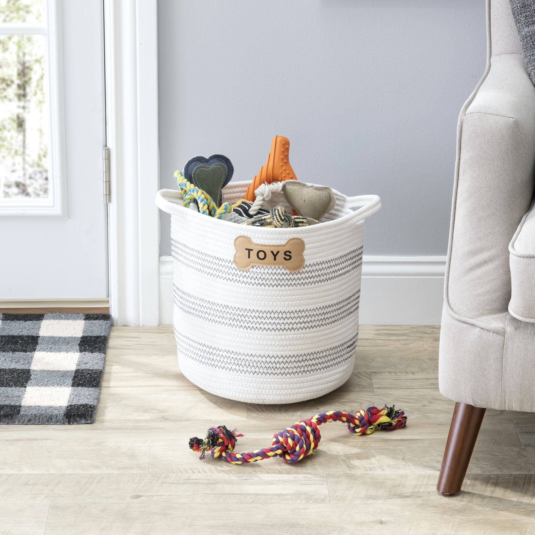 Florence Toy Pet Dog Cat Basket, , on-hover image number 1