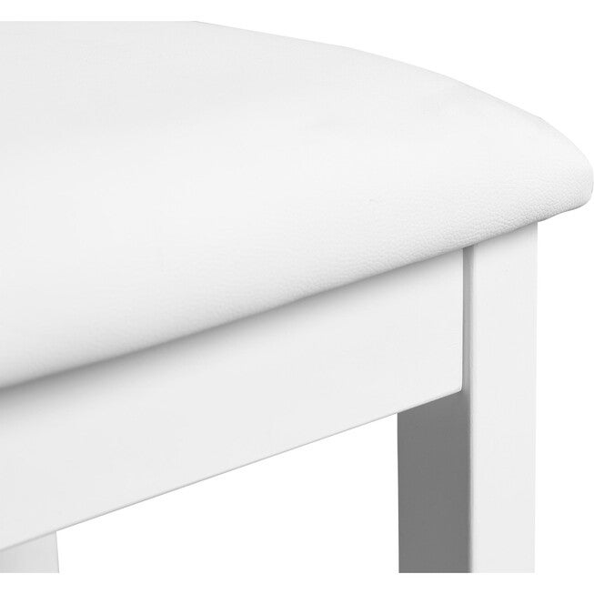 Kendal Dining Bench, White, WHITE, alternate image number 6