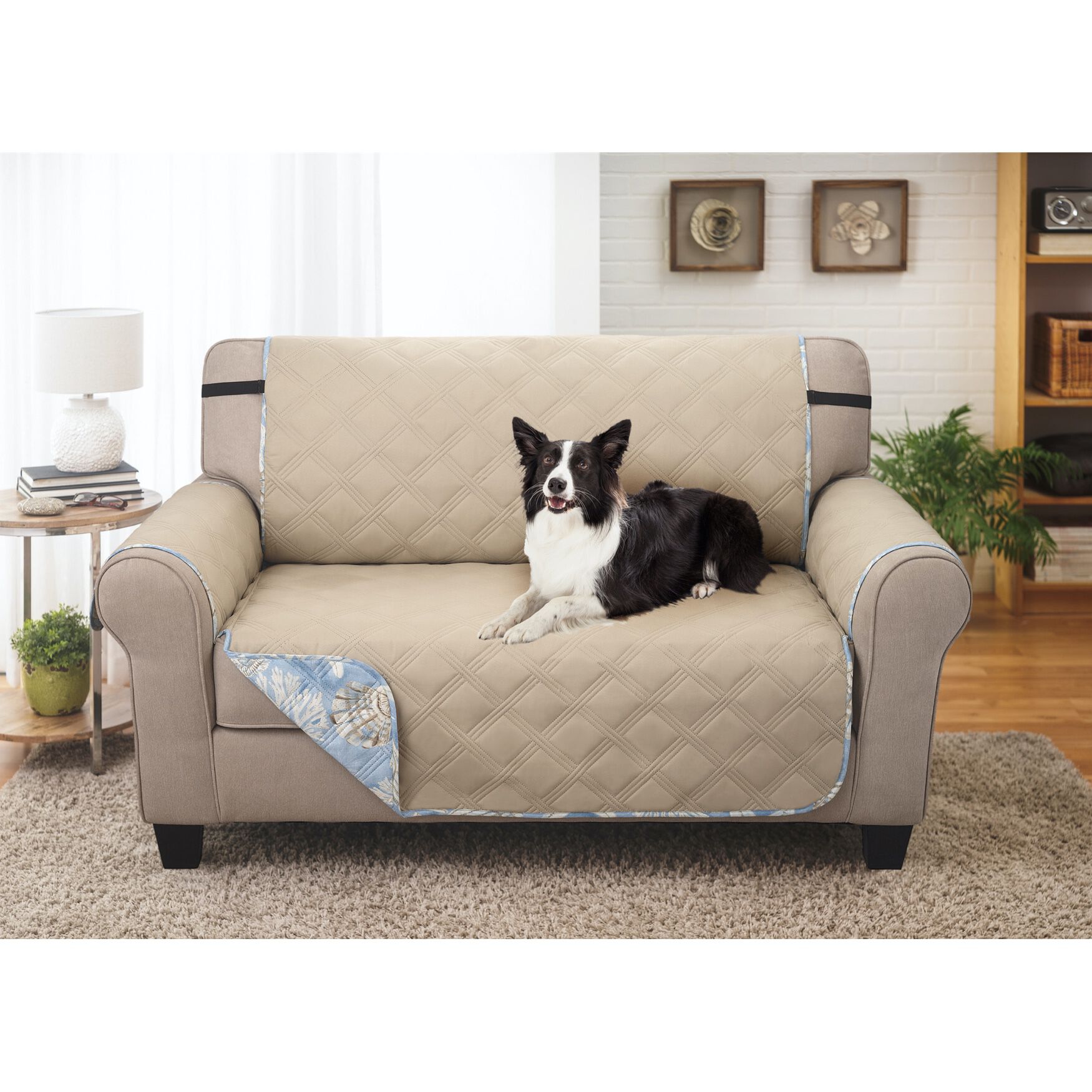Solid Reversible Quilted Love Seat Furniture Protector, , alternate image number 5
