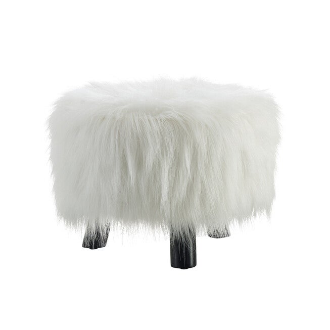 Faux Fur Foot Stool, , alternate image number null